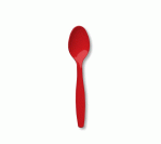 Classic Red Premium Plastic Spoons 24 pcs/pkt